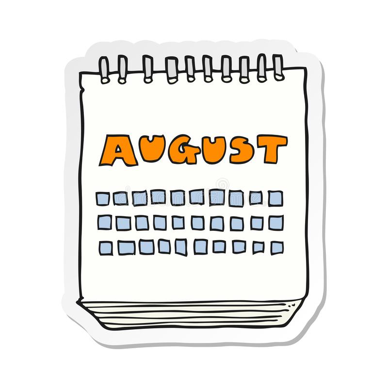 August calendar image